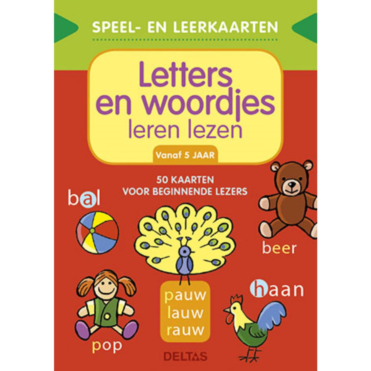 Deltas -Spiel- und Lernkarten - Lernen Sie, Buchstaben und Wörter zu lesen (5+)