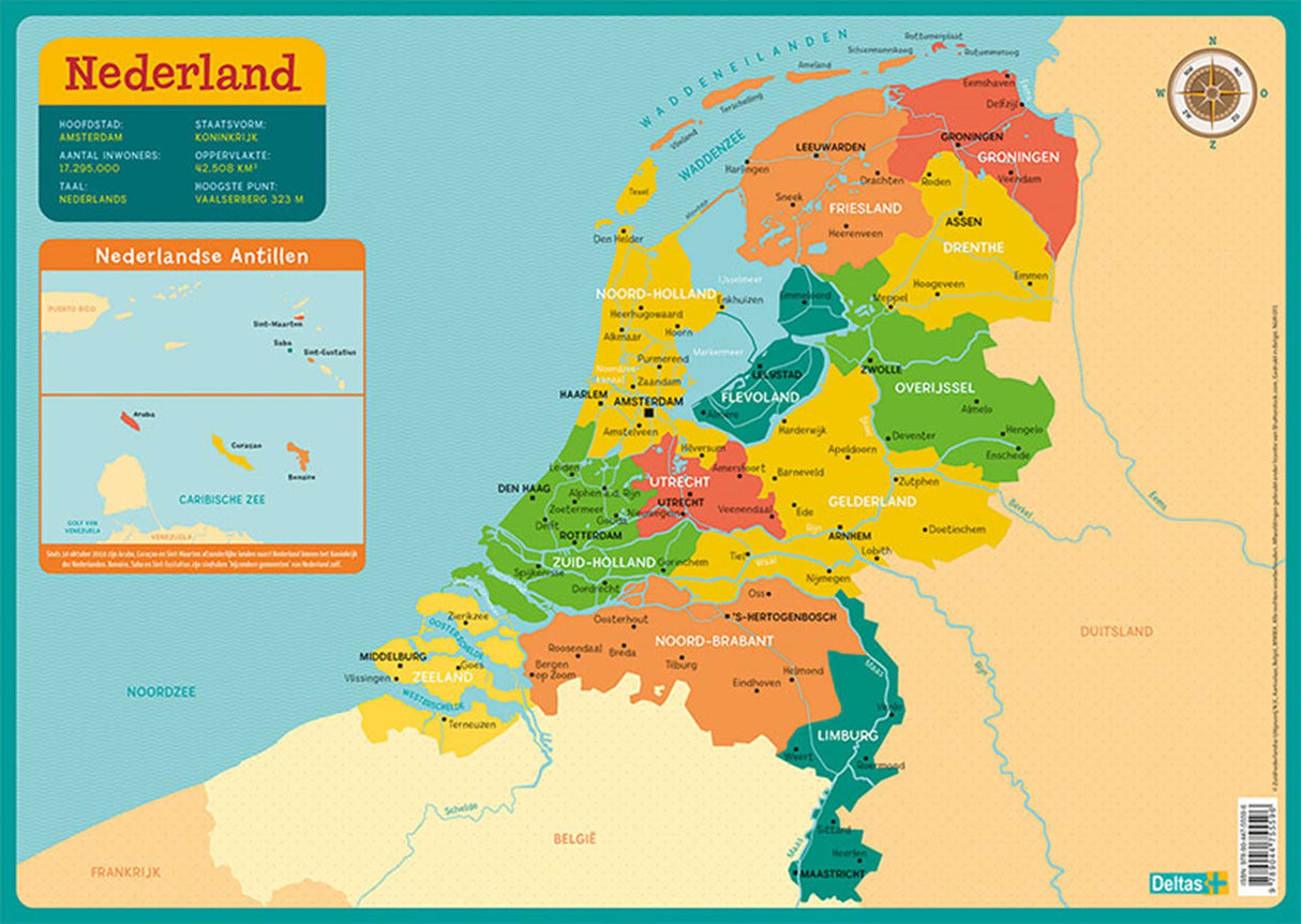 Deltas lehrreiche Achterbahn – Karte der Niederlande