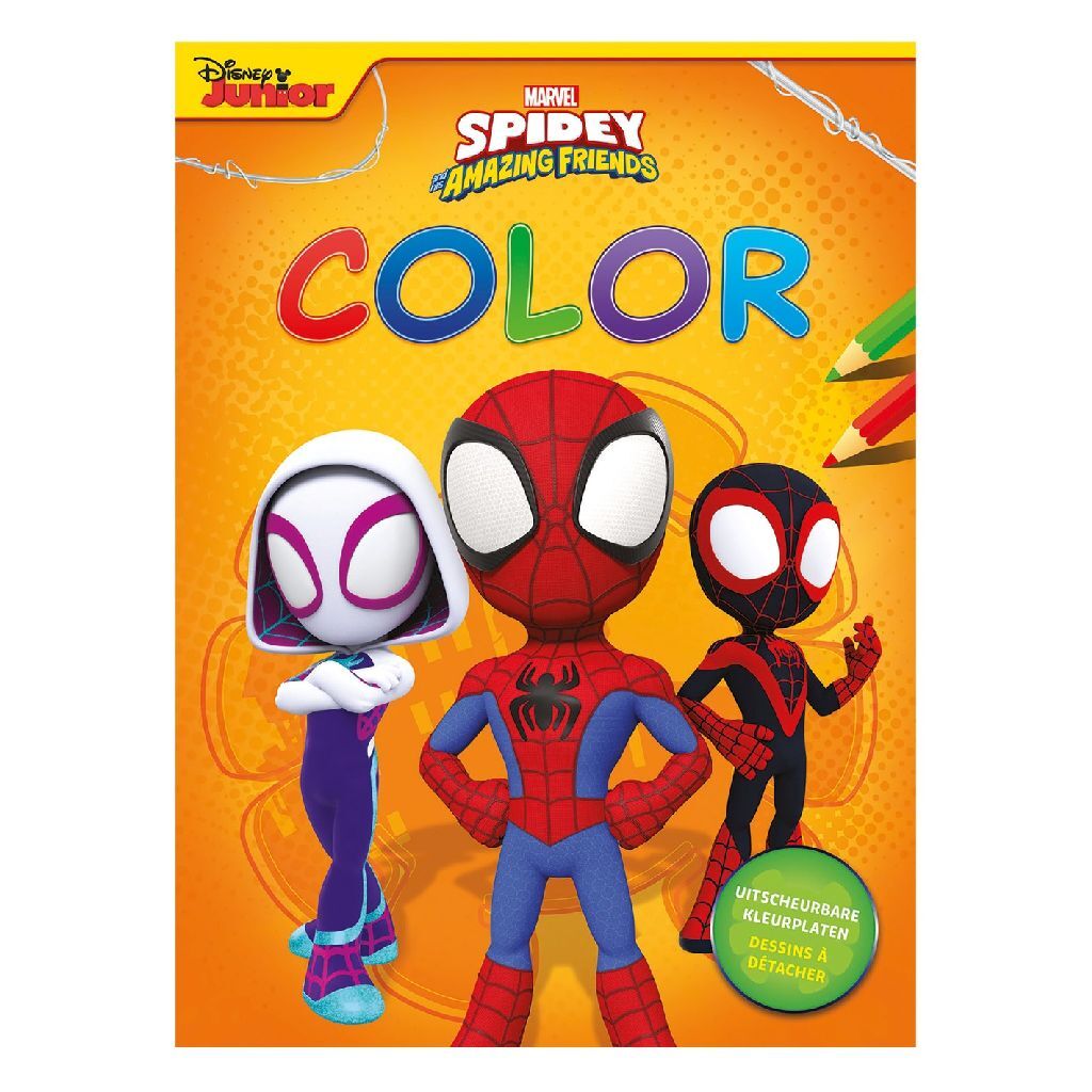 Marvel-Malbuch „Spidey und seine tollen Freunde“.