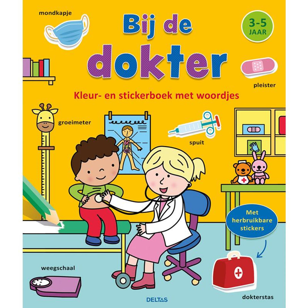 Deltas Mal- und Stickerbuch – Beim Arzt