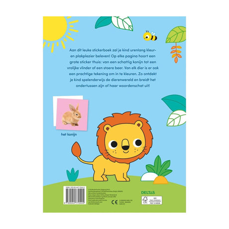 Deltas Mal- und Stickerbuch mit süßen Tieren – 3–5 Jahre