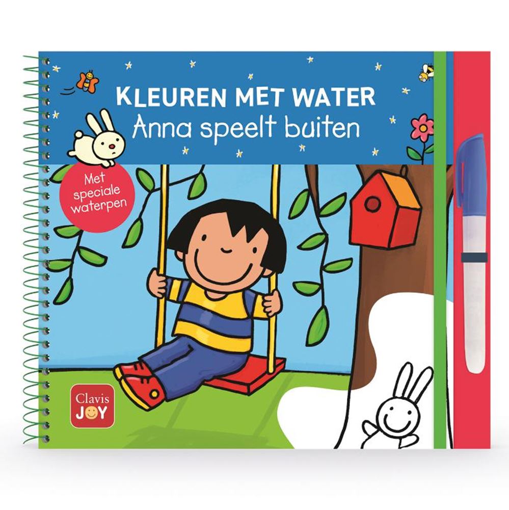 Kleuren met water. anna speelt buiten 2+