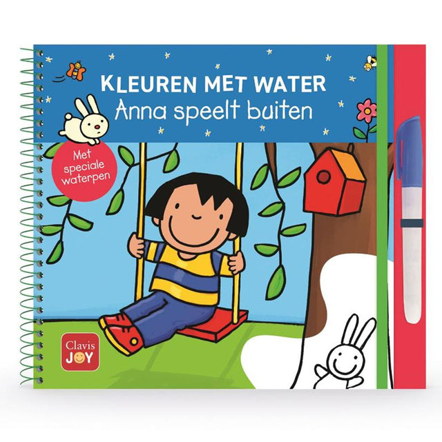 Kleuren met water. anna speelt buiten 2+