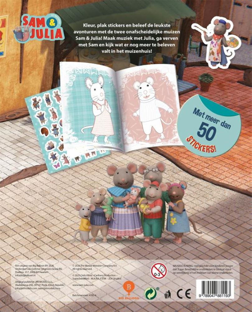 Kleuren met sam julia 3+