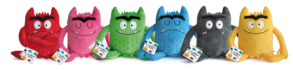 Knuffel kleurenmonster rood (boos)