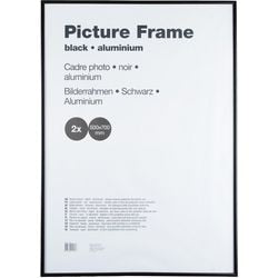 Aluminium wissellijst vk antireflex plexiglas 50x70cm zwart