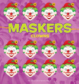 Masken des Central Book House: Clowns