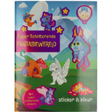 Mal- und Stickerbuch Fantasiewelt