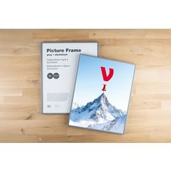 Aluminium wissellijst vk antireflex plexiglas 40x50cm grijs