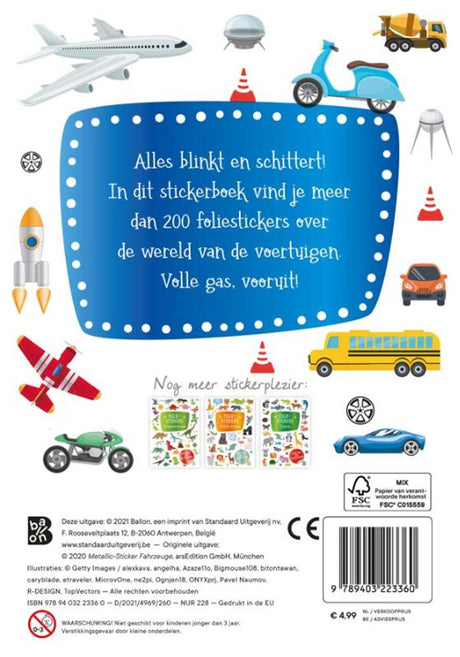 Standard-Glitzeraufkleber für Verlage, Fahrzeuge. 3+