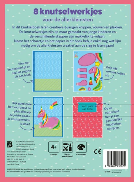 Standard-Bastelbuch mit Schere für Verlage: Einhörner 4+