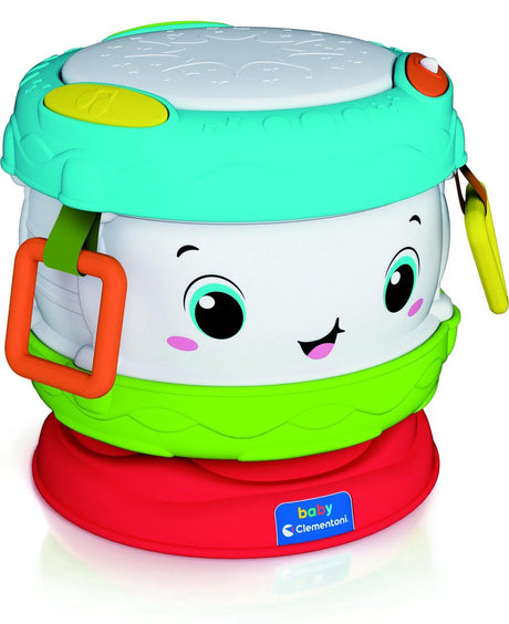 Clementoni Baby Aktivitätstrommel – interaktives Musikspielzeug mit Licht und Sound – Trommelmusikinstrument Kinder – Kleinkind ab 10 Monaten