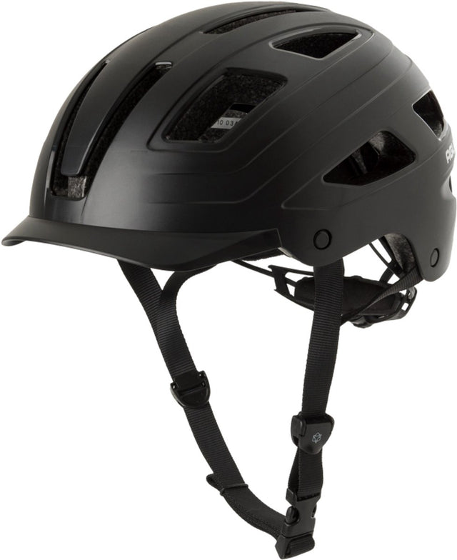 Agu cit-e - helm - unisex - zwart - 52-58cm - met led-achterlicht - direct-dial verstelsysteem - 13 ventilatieopeningen - beschermend klepje - gerecycled materiaal