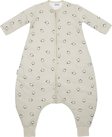 Meyco Baby-Pinguin-Baby-Winterschlaf-Overall, Pullover mit festen Ärmeln – weicher Sand – 80 cm – 2,5 Tog