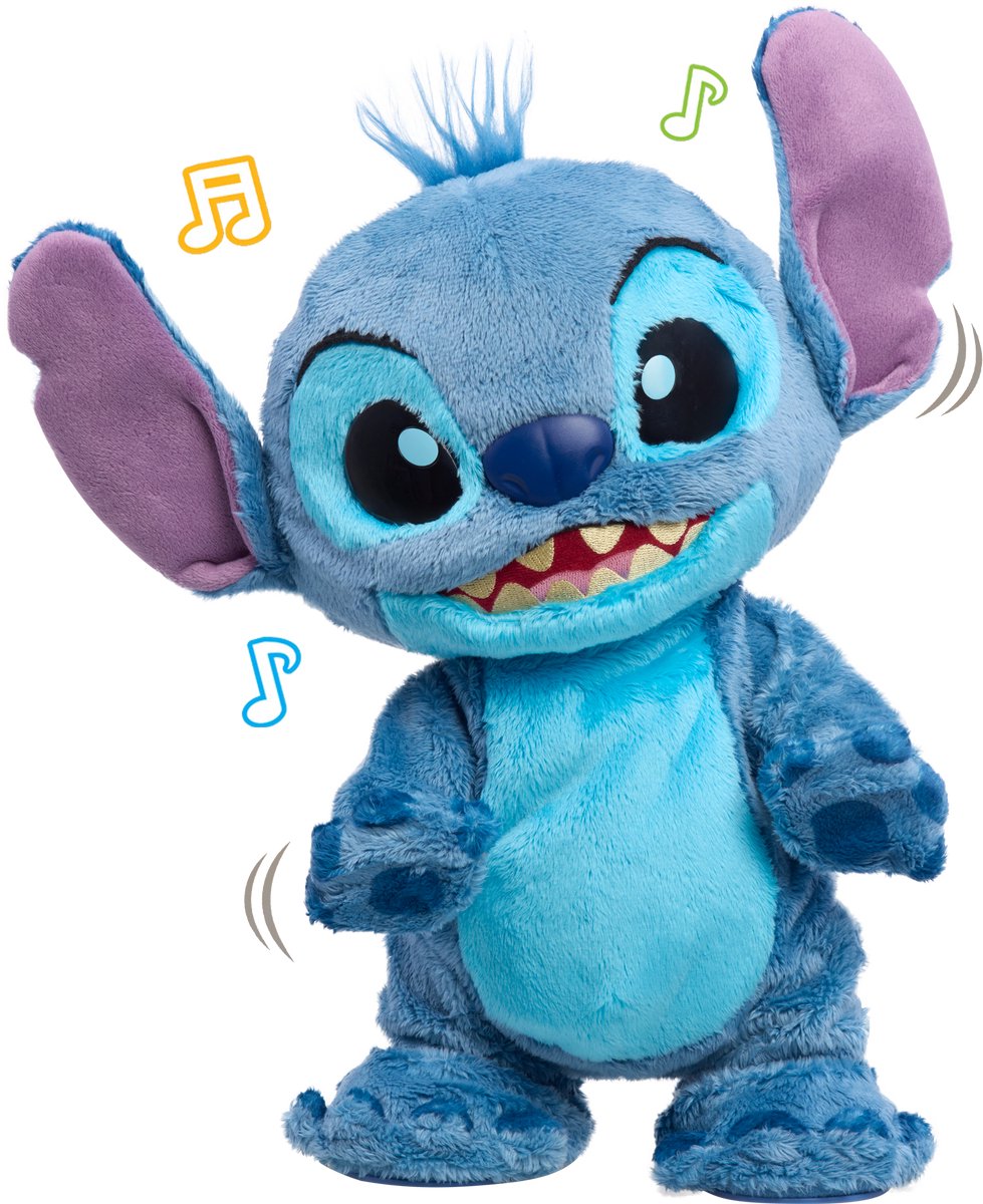Just play disney stitch - double trouble stitch - interactieve pluchen knuffel - brabbelt-danst-zingt-kruipt