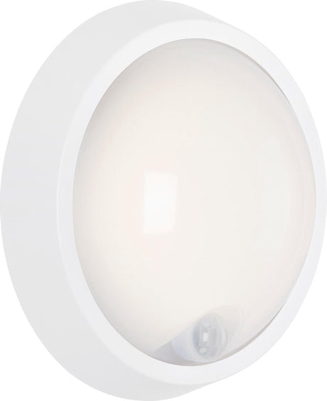 Briloner Leuchten Helsinki – Außenleuchte – LED – 12 W – 1150 lm – 4000 K – Sensor – Bewegungsmelder – IP44 – Farbe: Weiß – Material: Kunststoff