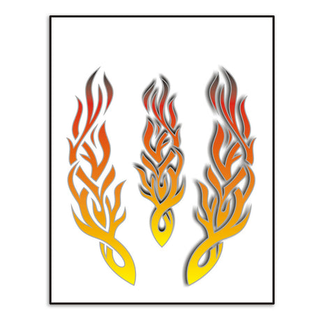 Aufkleber -Set von Stammesflammen