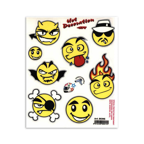 Aufkleber -Set von Emoticons