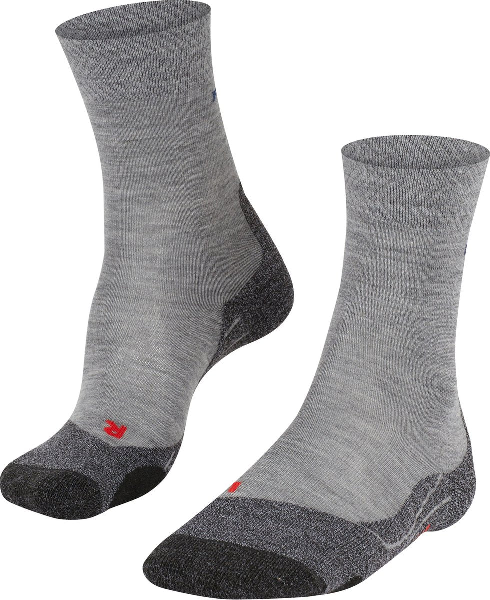 Falke TK2 Melange Anti-Blister Wandersocken aus dickem Woll-Funktionsmaterial Herren Grau - Größe 46-48