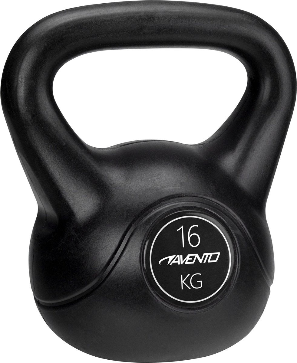 Avento Kettlebell – 16 kg – Schwarz