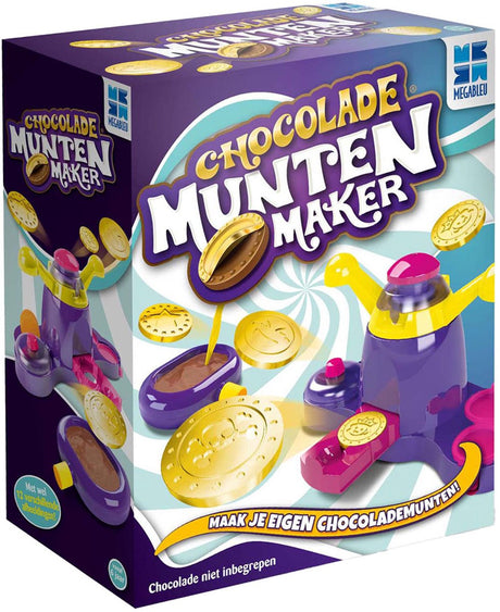 Megableu Schokoladenmünzenhersteller – kreatives Spielzeug mit Schokolade – Schokoladenmünzen selbst herstellen – Bastelset für Kinder – ab 6 Jahren – originelles Geschenk