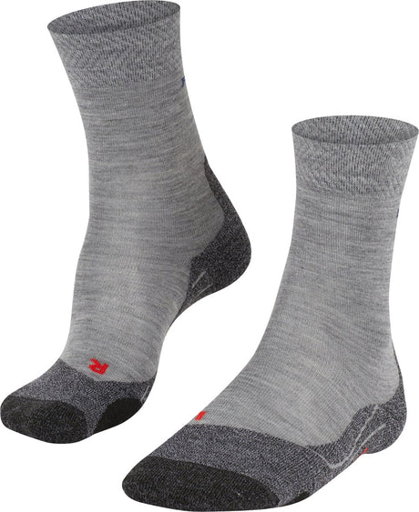 Falke TK2 Melange Anti-Blister Wandersocken aus dickem Woll-Funktionsmaterial Herren Grau - Größe 44-45
