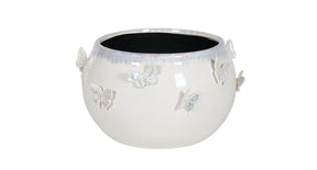 Scale ceramic d35,5x19,5h white butterfly
