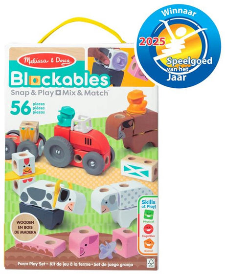 Melissa Doug Blockables Farm-Spielset (56-teilig)