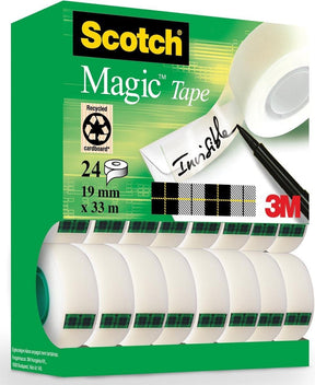 Scotch - Magic E Klebeband ft 19 mm x 33 m | Vorteilspack mit 24 Rollen