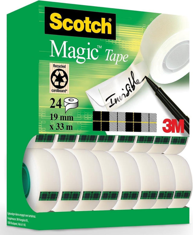 Scotch - Magic E Klebeband ft 19 mm x 33 m | Vorteilspack mit 24 Rollen