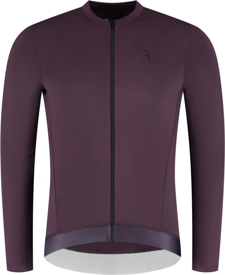 Bbb cycling transition lange mouwen fietsshirt heren en dames - 10-15 °c - mtb en wielrenshirt met 4 zakken - rood paars - l - bbw-501 l