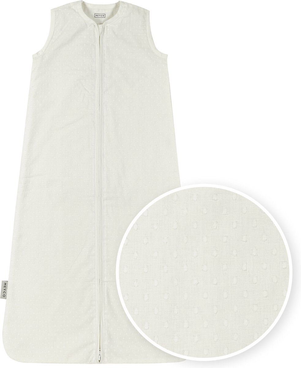 Meyco Baby Plume Baby-Sommerschlafsack – gebrochenes Weiß – 110 cm – 0,5 Tog