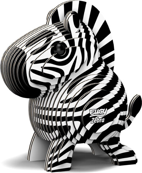 Eugy 3d puzzel - zebra - wilde dieren - duurzaam - verzamel ze allemaal - 6 jaar