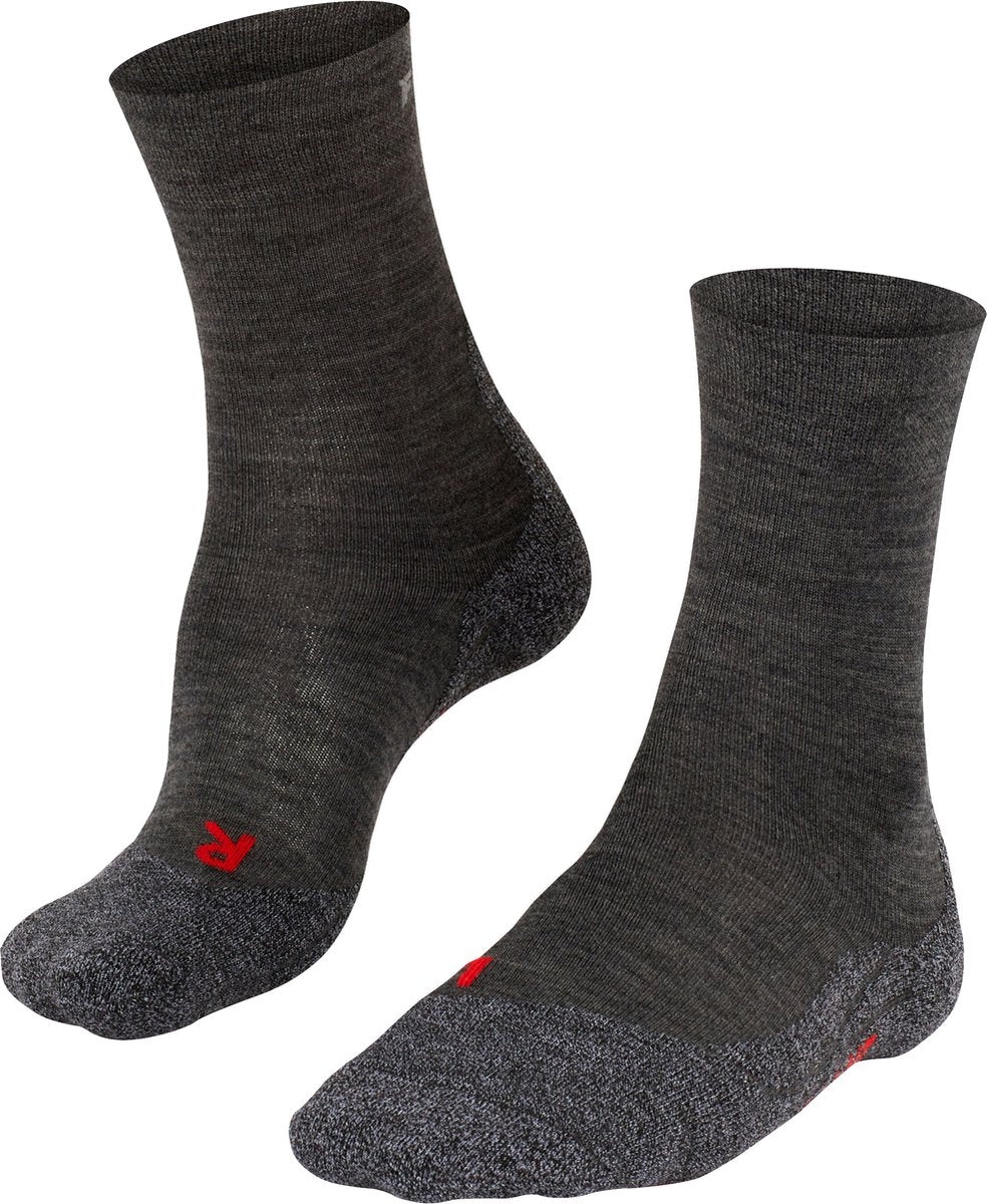 Falke TK2 Sensitive Anti-Blister Wandersocken aus dickem Woll-Funktionsmaterial Damen Grau – Größe 37-38