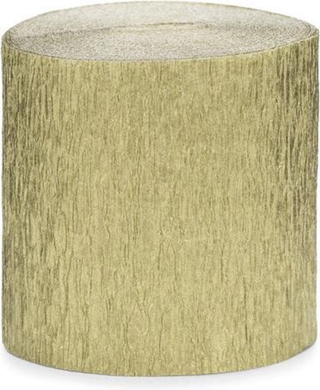 Sans-Marque-Luftschlangen aus Krepppapier, Rolle ohne Marke – Luftschlangen in Metallic-Gold, 10 Meter (4 Stück) – Party-Deko