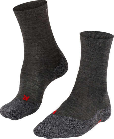Falke TK2 Sensitive Anti-Blister Wandersocken aus dickem Woll-Funktionsmaterial Damen Grau – Größe 37-38