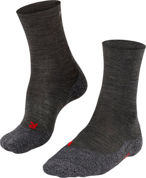 Falke tk2 sensitive anti-blaar dik wol functioneel materiaal wandelsokken dames grijs - maat 41-42