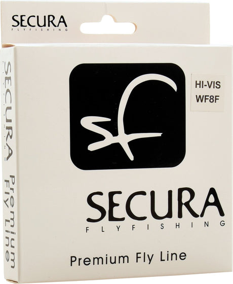 Secura fly line wf8f hi-vis - vislijn - vliegvislijn - taper - oranje - forel - vliegvissen