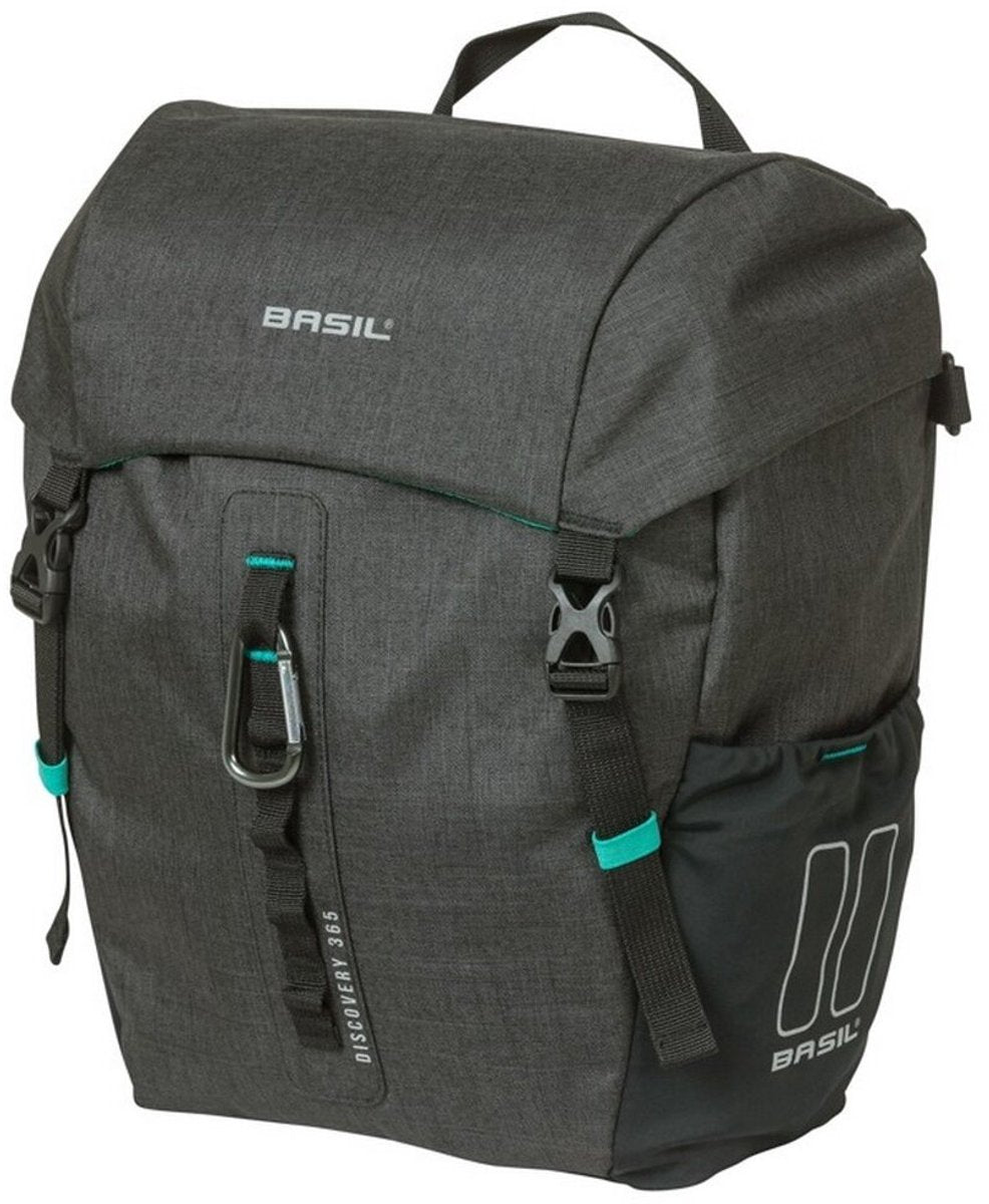 Basilikum Discovery 365d Single Fahrradbeutel M - Leicht, kompakt, wasserdicht - schwarz