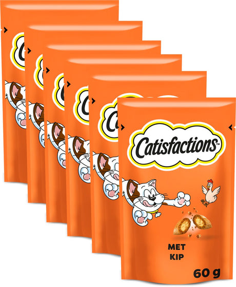 Catisfactions Snacks – Leckerlis für Katzen – Huhn – 6 x 60 g