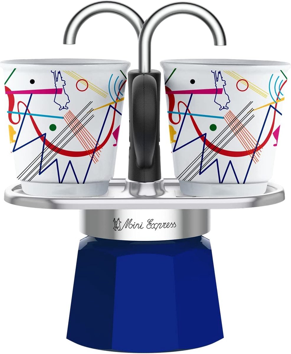 Bialetti mini express kandinsky - set met 2 kopjes