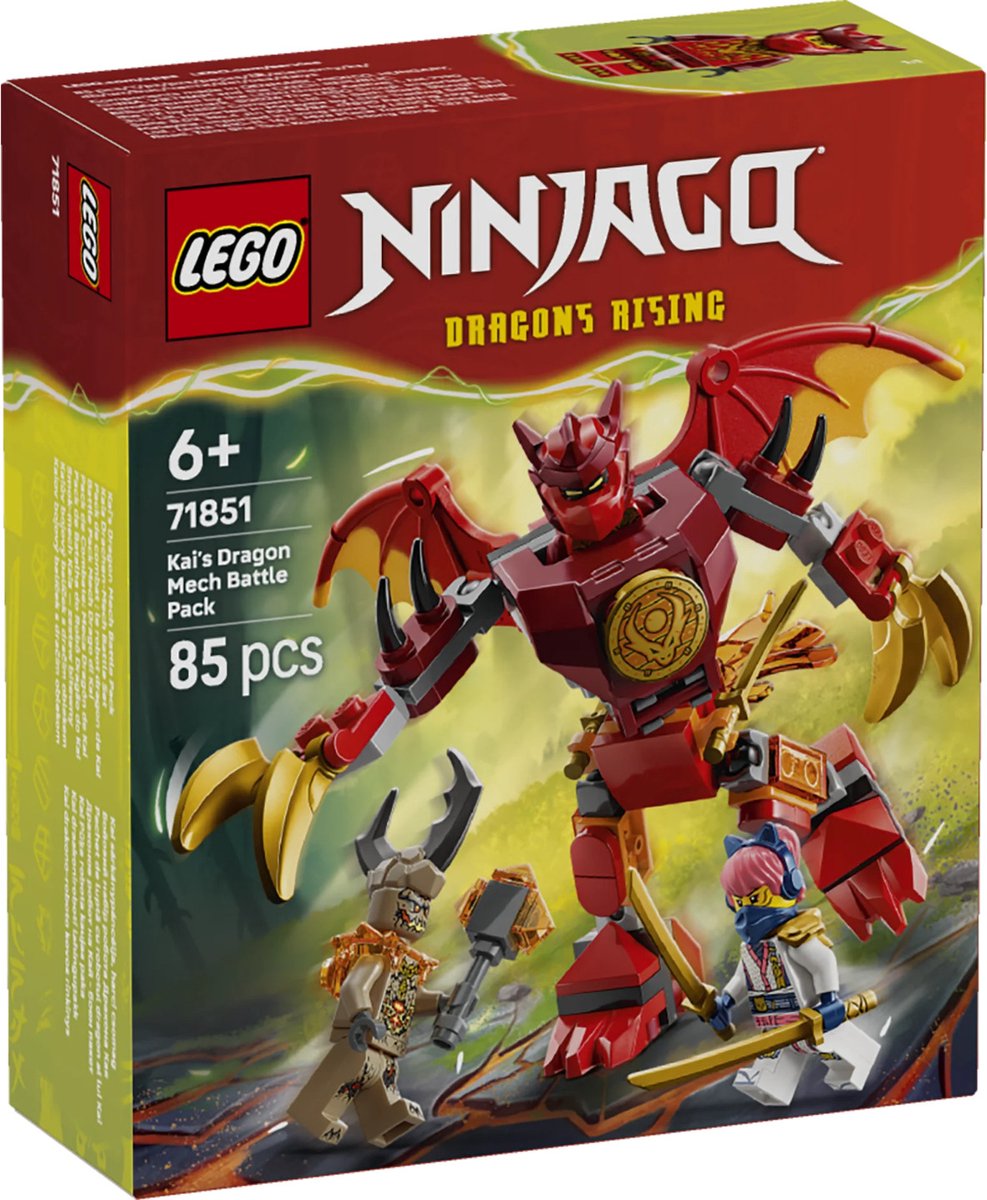 Lego Ninjago 71851 Kais Drachen-Mech-Kampfpaket