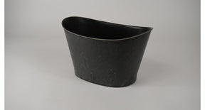 Ovale pot kansas groot grijs 31,5x20,6x19cm