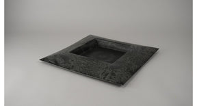 Schaal vierkant grijs met binnenbak 40x40x4,8cm