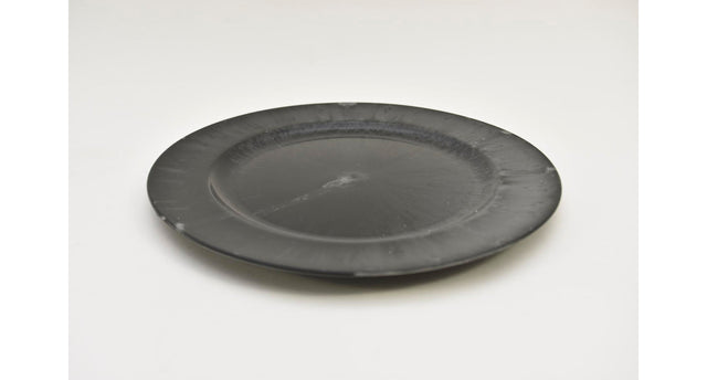 Plat bord rond grijs 25x1,5cm