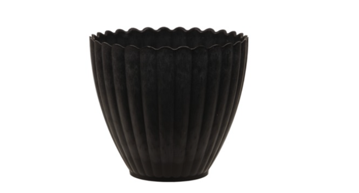 Pot kartelrand grijs d13 h11,5cm