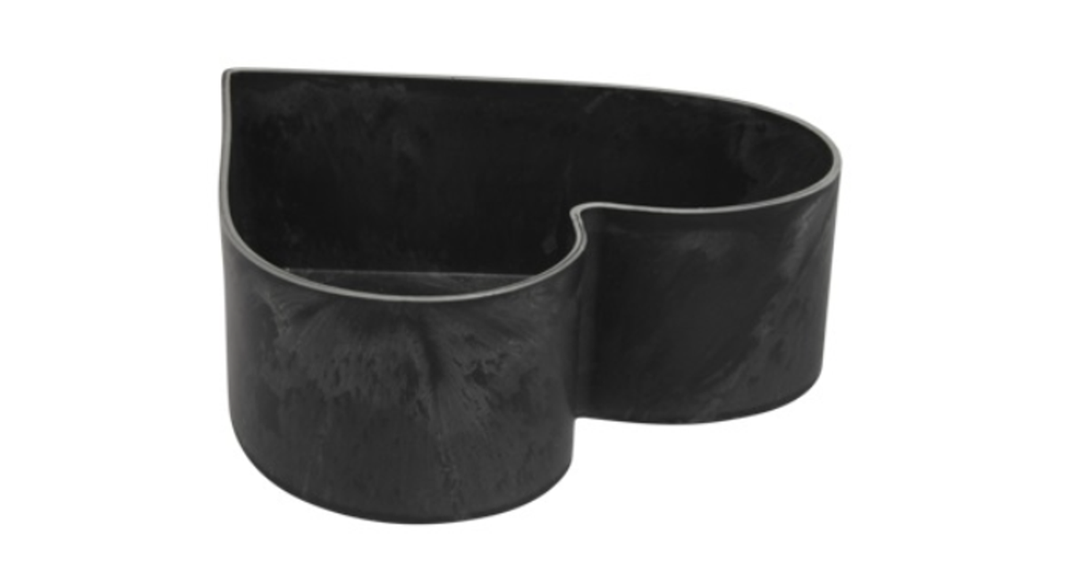 Schaal hartvorm grijs 15x15x7cm