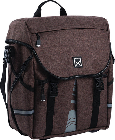 Willex Pannier XL 1200 – einzelne Fahrradtasche – 25 Liter – braun