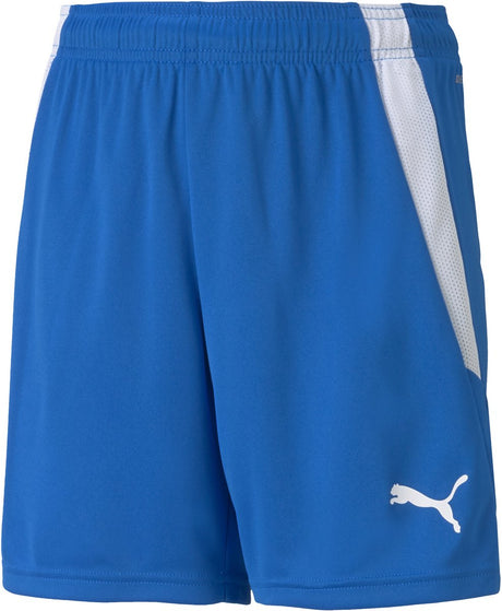 Puma Teamliga Shorts Jr Unisex-Sporthose – Electric Blue Lemonade – Weiß