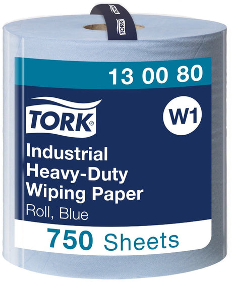 Tork 130080 w1 industrial heavy-duty poetspapier blauw w1 750 vellen (130080)